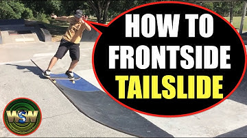 How to Frontside tailslide on transition - (Skateboarding tutorial)