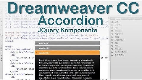 Dreamweaver Accordion Komponente / Jquery
