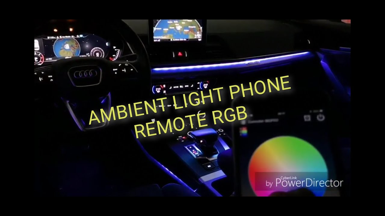 Audi Q5 install ambient light with wifi control android ios by Xenon