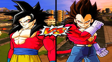 SSJ4 Goku vs SSJ4 Vegeta | Dragon Ball Z Budokai Tenkaichi 3