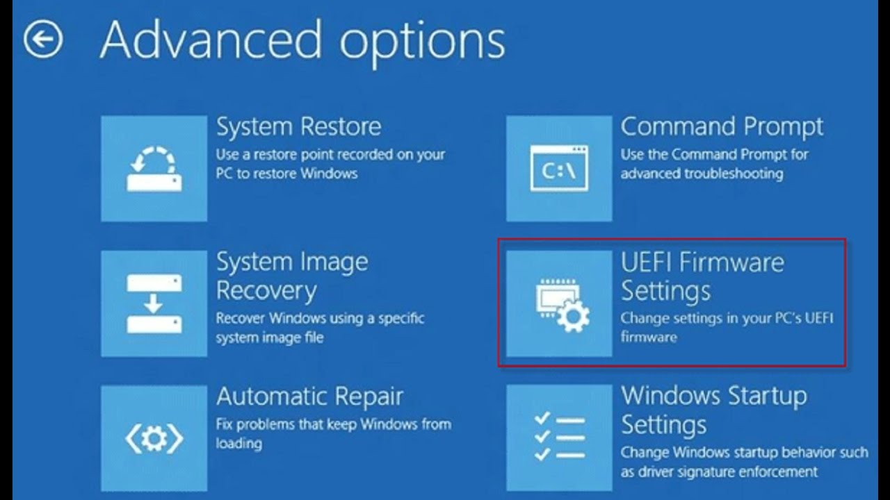 How to Access UEFI BIOS on Windows 10