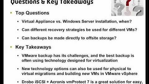 Webcast: Backup and Recovery as Agile as the Virtual Machines Being Protected