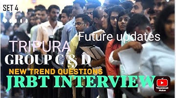JRBT Interview experience discussion and Group C & D updates. #jrbtnewupdate #tripura #jrbt free pdf