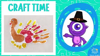 DIY Thanksgiving Hand and Footprint Turkey | Crafts for Kids