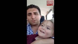 Samsun´da minik Nisa babasının kucağında ölüme böyle gitti!