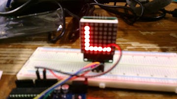 Arduino 8x8 LED matrix blinking string implementation