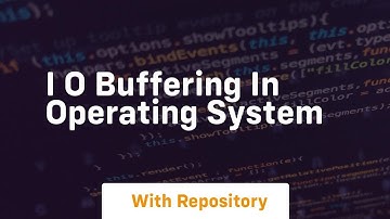 I o buffering in operating system