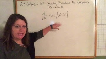 AP Calculus 3.5 Part 1:  Selecting Procedures for Calculating Derivatives