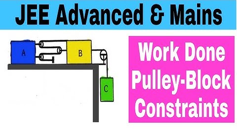 19) work done by tension force and gravity in pulley blocks system as shown