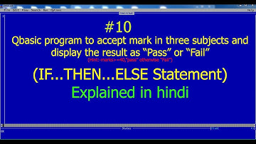 QBASIC program to check Pass or Fail