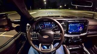 2026 Ford F-450 Platinum - POV Night Drive (Binaural Audio)