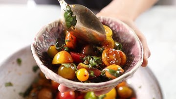 Marinated Cherry Tomatoes with Burrata + ToastNOT YET RATED