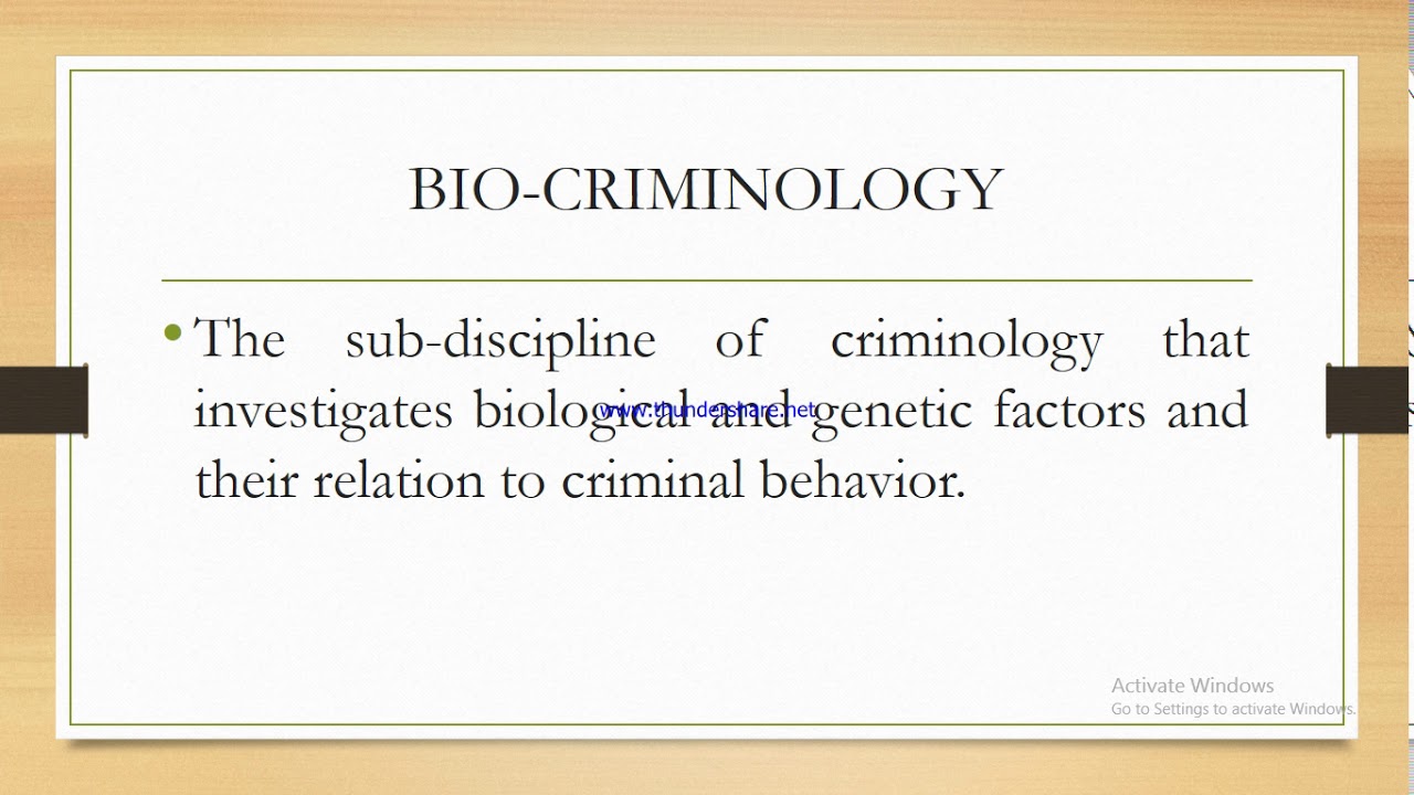 Biocrimmy Examples What is Bio criminology? - YouTube