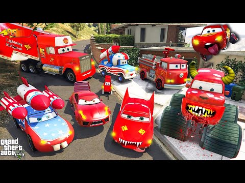GTA 5 ✪ Stealing MCQUEEN Cars with Franklin ✪ (Real Life Cars #149)