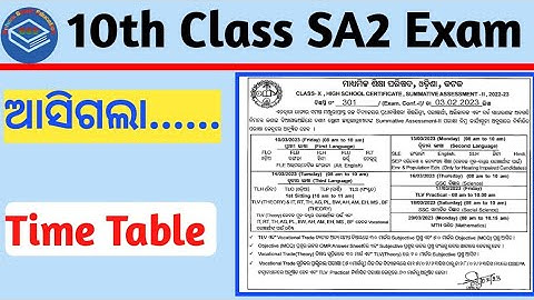 10th class sa2 Exam time table 2023/class 10 Sa2 exam questions paper answer 2023 /Sa2 Time Table