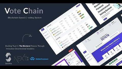 Multi-Vendors Blockchain Voting Web App WIth Next js + Solidity | Preview