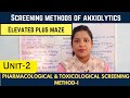 Screening methods of anxiolytics  elevated plus maze method  anxiogenic agent screening