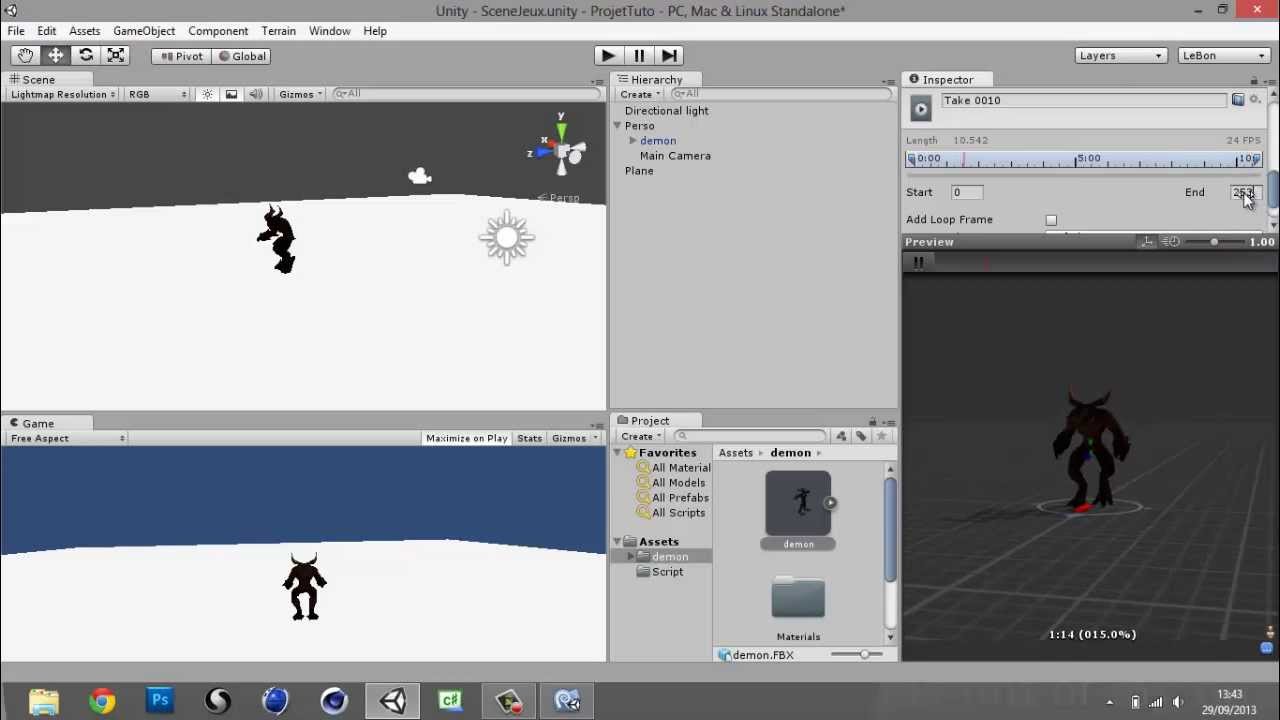 Comment crée un jeux avec unity 3d - épisode 3 -Animation perso - YouTube