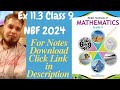 Ex 11.3 Class 9 FBISE 2024