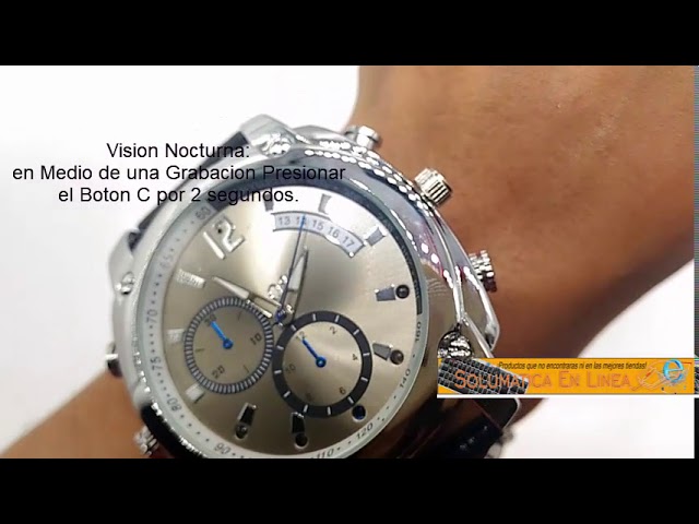 GoGo Reloj Elegante de Piel con Mini Camara Espia FULLHD 1080P con Vision  Nocturna Foto y Video con Audio