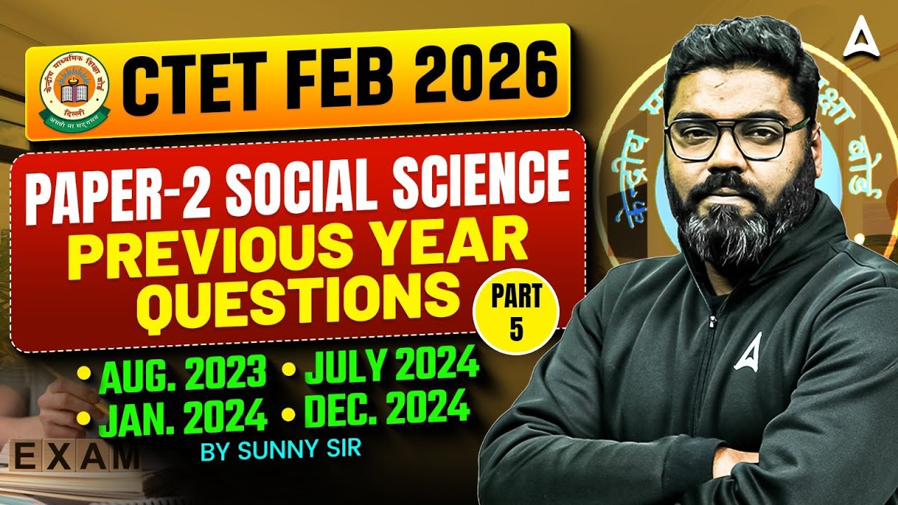 CTET Social Science Paper 2 PYQ's | CTET SST & Pedagogy Paper 2 ...