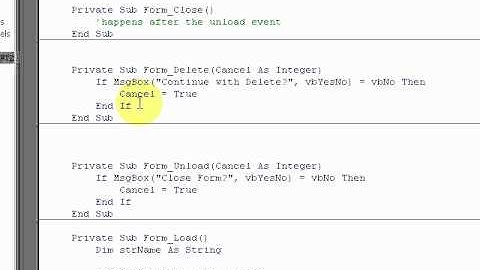 MS Access Form Events - PT2