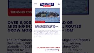 Over 8,000 Migrants Dead or Missing in 2025 as Global Routes Grow More Dangerous – IOM