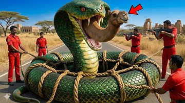 Emergency Rescue Team Saves Exhausted Camel From Giant Python’s Attack🐍