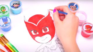 How To Draw PJMasks Figures ❤ Coloring Pages For Kids by Toys And Funny Kids Play Doh Cartoons 22,036 views 3 years ago 10 minutes, 56 seconds