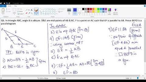 Class 9 Mid Point Theorem Ex 12B Home work Solution