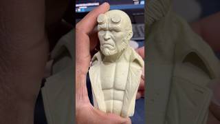 Processo de molde e cast em resina .#hellboy