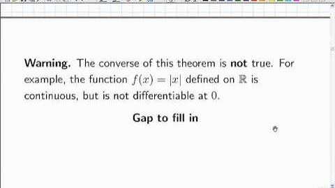 Lecture 19b: Math. Analysis - Rigorous Differential Calculus