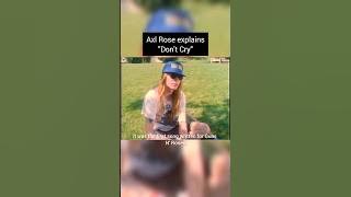 Axl Rose explains Don't Cry #gunsnroses #axlrose #rock #music #fyp #shorts #short