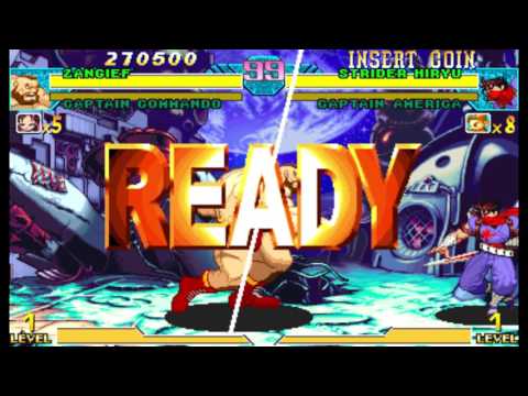Marvel vs Capcom 1 ( Arcade ) - Captain Commando / Zangief Playthrough ( July 9, 2017 )