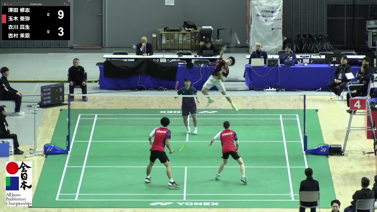 【総合2024】混合ダブルス予選1回戦｜澤田修志（埼玉栄高校）／玉木亜弥（四天王寺高校）vs 衣川真生／吉村茉恩（立命館大学）