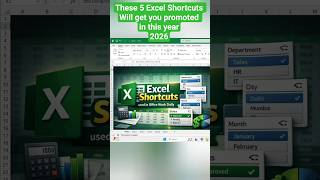5 Excel Shortcuts That Save 1 Hour Daily 😳 and gets you promoted😳#shorts #short  #excel #exceltips