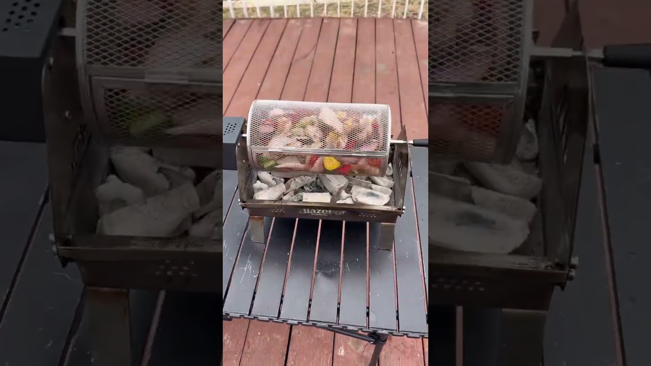 Electric rotating barbecue grill, the perfect tool for outdoor barbecues. #bbq #hotstyle #BlazeFor