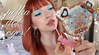 polka dot eyeshadow tutorial for spring! ♡