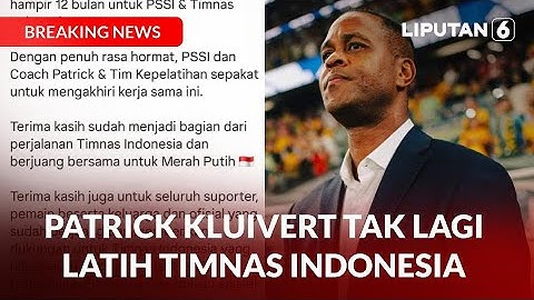 BREAKING NEWS! Erick Thohir Umumkan Patrick Kluivert Tak Lagi Latih Timnas Indonesia