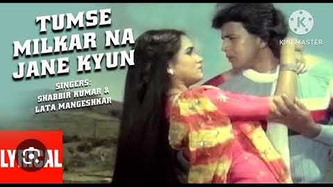 Tumse Milkar Na Jane Lyrical Video | Pyar Jhukta Nahin | Lata Mangeshkar, Shabbir Kumar | Mithun C,