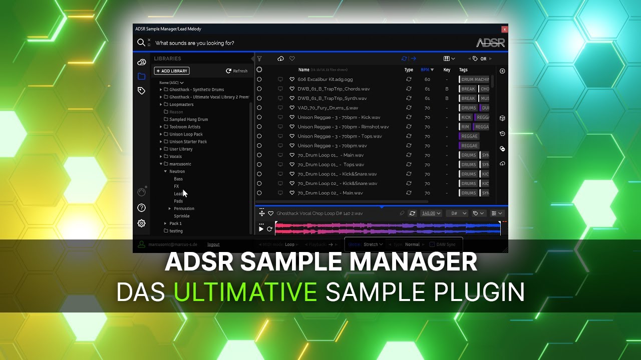 adsr sample manager ableton