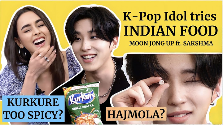 K-Pop Idol tries HAJMOLA, KURKURE & Indian food for the first time! MJU ft. Sakshma