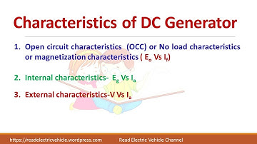 DC generator Characteristics/OCC/internal and external characteristics