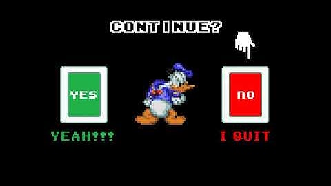 World of Illusion 2 (Genesis bootleg) Continue & Game Over as Donald