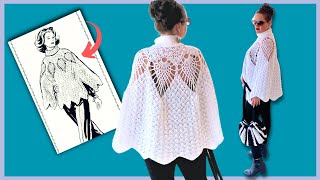 Vintage Crochet Pineapple Poncho from the 1970s (PART 1) | Vintage Crochet