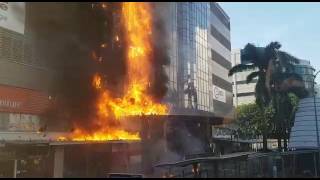 Fire engulfs a furniture store opposite IMM