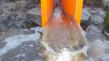Water flow through flume on Bleaklow