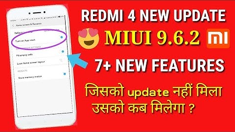 Miui 9.6.2.0 update | Redmi 4 new update miui 9.6.2 | battery performance | miui 9.6.2 Redmi 4