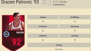 Drazen Petrovic - Best Shooter In Nba Live Mobile