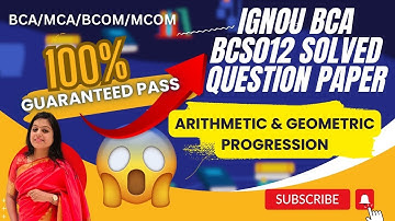 Ignou bca bcs 012 maths june 2018 solved question paper question 1(c)